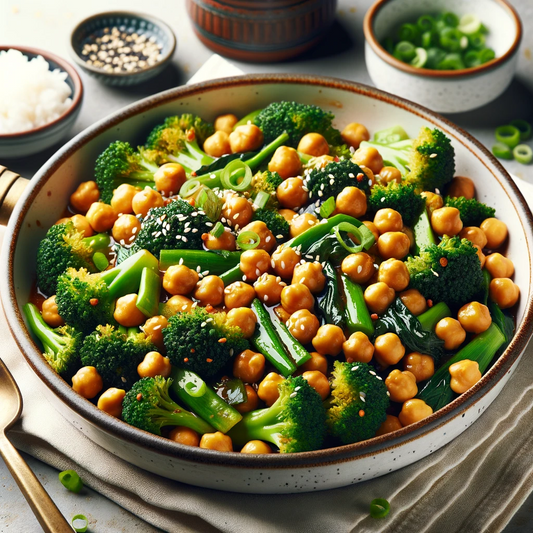 Easy Chickpea + Broccoli Stirfry